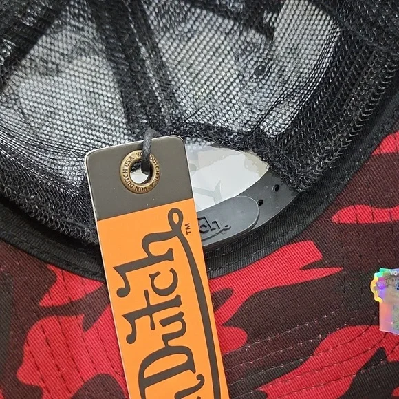❤️?️Von Dutch?️Black and Red Camo Upside Down Logo  display picture 1